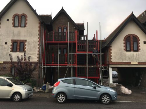 Click Here To Enlarge This Photo Of External Staircase Sandblasted and Primer Painted