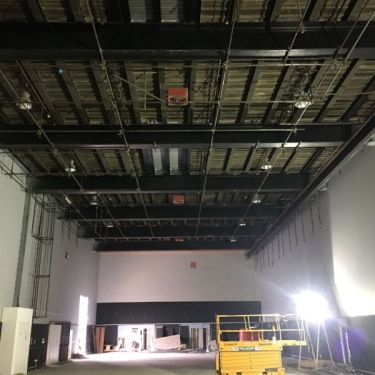 Click Here To Enlarge This Photo Of Sandblasting, Priming and Intumescent Fire Proofing Steel Beams, London