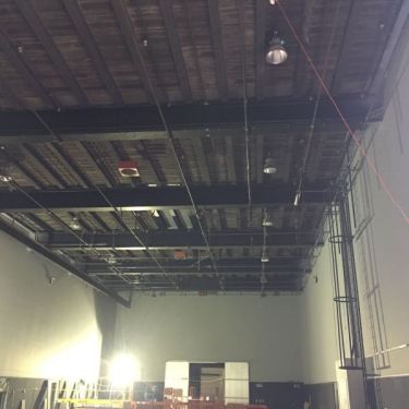 Click Here To Enlarge This Photo Of Sandblasting, Priming and Intumescent Fire Proofing Steel Beams, London