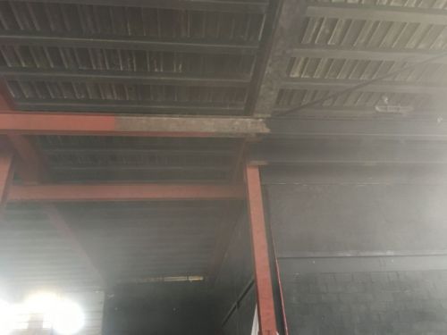 Click Here To Enlarge This Photo Of Sandblasting, Priming and Intumescent Fire Proofing Steel Beams, London