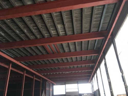 Click Here To Enlarge This Photo Of Sandblasting, Priming and Intumescent Fire Proofing Steel Beams, London