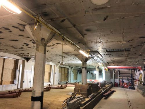 Sandblasted Lead Ceiling
