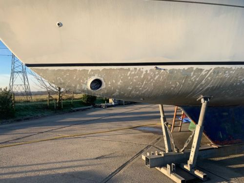Click Here To Enlarge This Photo Of Sandblasted Yacht