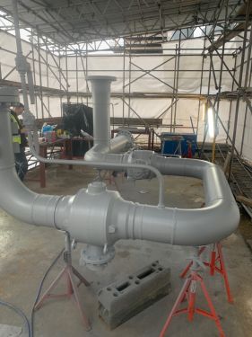 Click Here To Enlarge This Photo Of Gas Pipe Line Blasting & Painting
