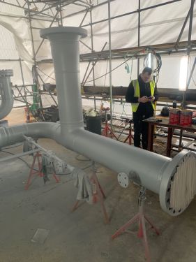 Click Here To Enlarge This Photo Of Gas Pipe Line Blasting & Painting