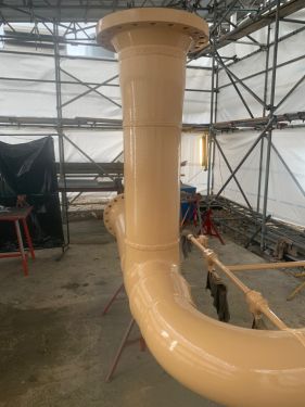 Click Here To Enlarge This Photo Of Gas Pipe Line Blasting & Painting