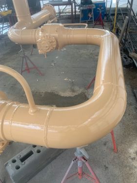 Click Here To Enlarge This Photo Of Gas Pipe Line Blasting & Painting