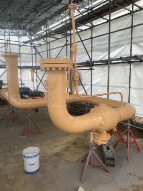 Click Here To Enlarge This Photo Of Gas Pipe Line Blasting & Painting