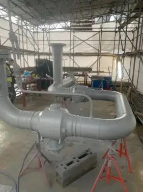 Click Here To Enlarge This Photo Of Gas Pipe Line Blasting & Painting