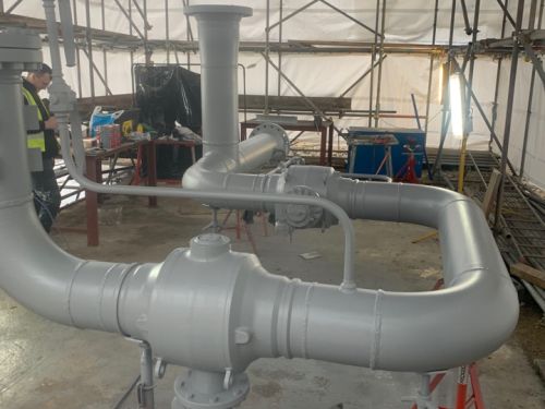 Gas Pipe Line Blasting & Painting