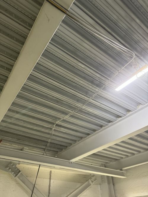 Click Here To Enlarge This Photo Of Sand Blasting Power Station Rib Deck Soffit
