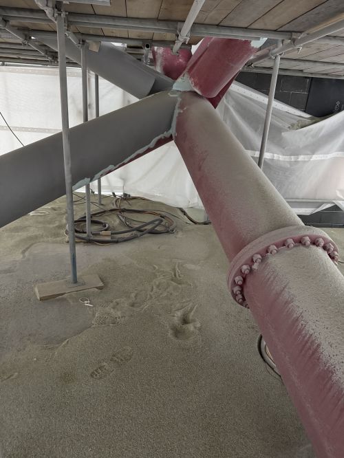 Click Here To Enlarge This Photo Of Sand Blasting - The Orbit, Queen Elizabeth Olympic Stadium, London. 