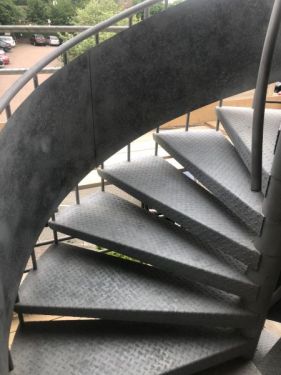 Click Here To Enlarge This Photo Of Removing Old Paint On External Staircase