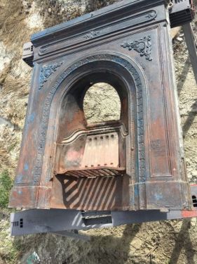 Click Here To Enlarge This Photo Of The Process Of Sandblasting Fireplaces